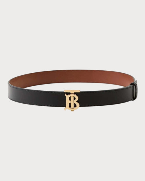 BURBERRY Leather Reversible TB Belt | 博柏利 双面皮带 (3CM/黑啡色) - LONDONKELLY 英国名牌代购