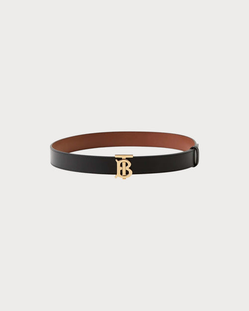 BURBERRY Leather Reversible TB Belt | 博柏利 雙面皮帶 (3CM/黑啡色) - LONDONKELLY 英國名牌代購