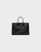 BURBERRY Medium Rocking Horse Tote Croc - Effect Black | 博柏利 鱷魚紋手袋 (中碼/黑色) - LONDONKELLY 英國名牌代購