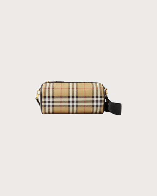 BURBERRY Vintage Check Barrel Bag | 博柏利 圓筒手袋 (米色)