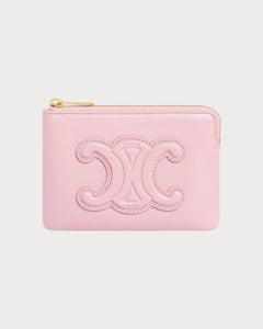 CELINE Coin and Card Pouch Cuir Triomphe | 賽琳 卡套 (Pink)