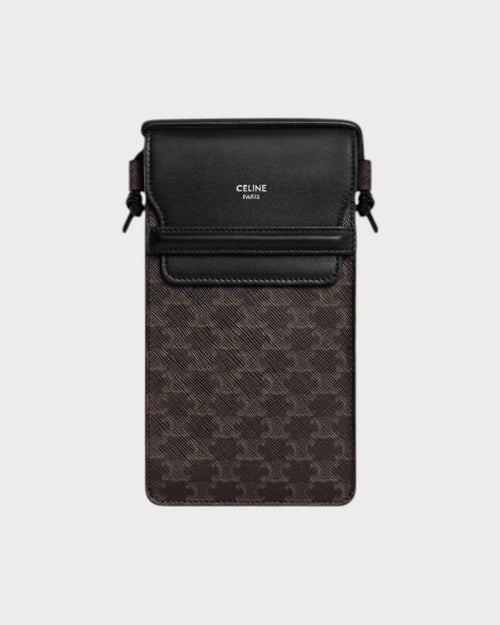 CELINE Men's Phone Pouch with Flap | 赛琳 男仕电话袋 (黑色) - LONDONKELLY 英国名牌代购