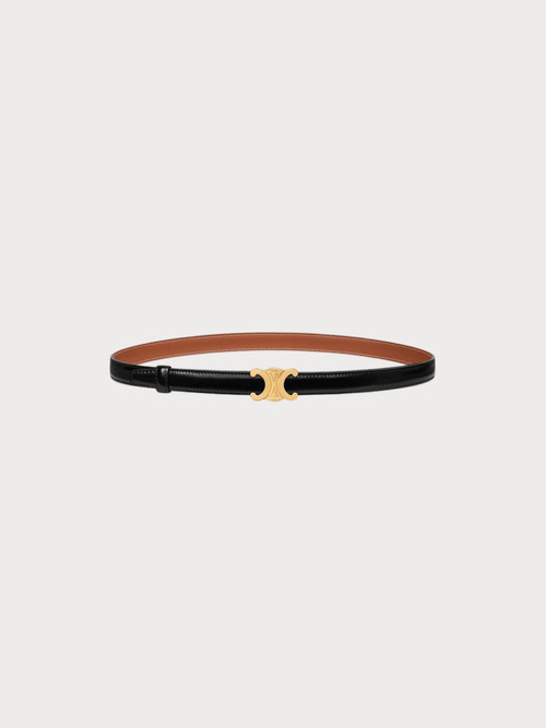 CELINE Triomphe Buckle Reversible Belt Calfskin(18MM/Black/Tan) - LONDONKELLY 英國名牌代購