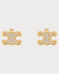CELINE Triomphe Rhinestone Studs(2 Colors) - LONDONKELLY 英国名牌代购