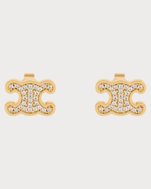 CELINE Triomphe Rhinestone Studs(2 Colors) - LONDONKELLY 英国名牌代购