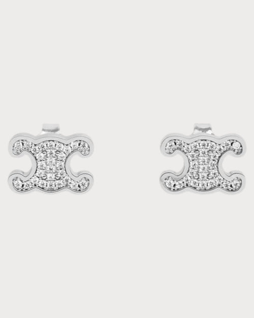 CELINE Triomphe Rhinestone Studs(2 Colors) - LONDONKELLY 英国名牌代购