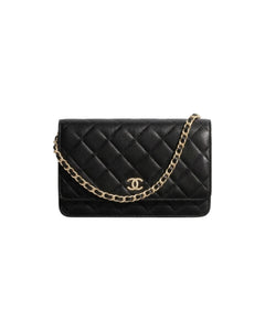 CHANEL AP0250 Classic Lambskin Wallet on Chain | 香奈兒 羊皮銀包連鏈帶 (黑色銀扣) - LONDONKELLY 英國名牌代購