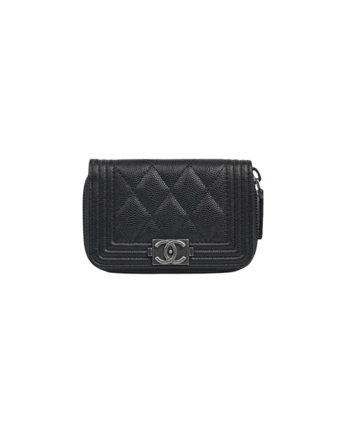 CHANEL Boy Chanel Zipped Coin Purse | 香奈兒 銀包 (黑色) - LONDONKELLY 英國名牌代購