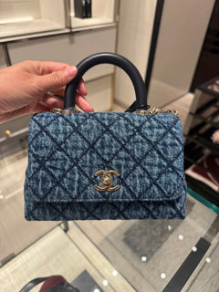 CHANEL Coco Handle Bag Quilted Denim(Mini/2 Colors) - LONDONKELLY 英國名牌代購