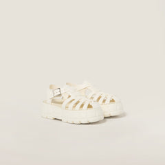 MIU MIU EVA platform cage sandals | 繆繆 厚底涼鞋 (Ivory)