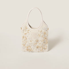 MIU MIU IVY Embroidered Gabardine Bag | Miu Miu Handbag (Multicolor)