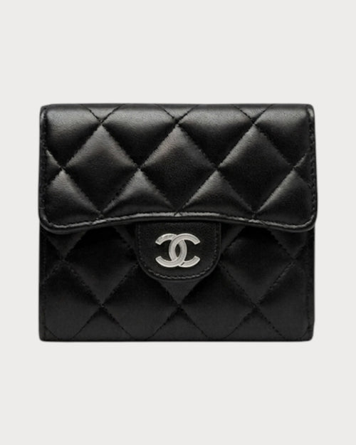Chanel Classic Small Flap Wallet Lambskin & Gold Black AP0231
