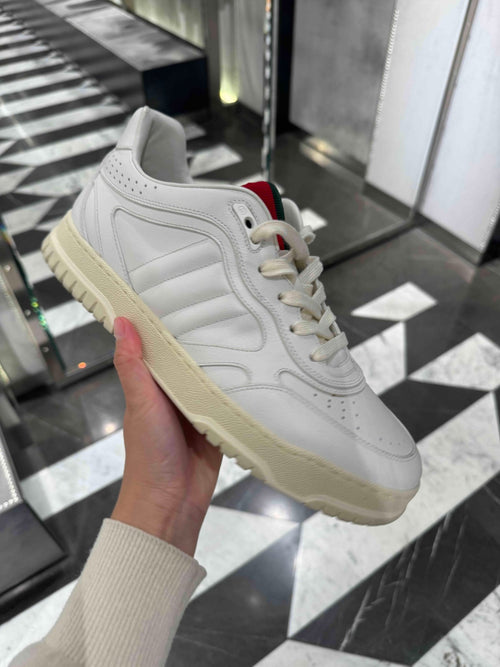 GUCCI Men’s Re-Web Leather Sneaker(Ivory) - LONDONKELLY 英國名牌代購
