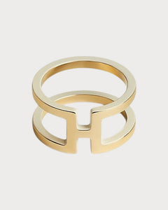 HERMES H en Rond Scarf 90 Ring | 爱马仕 丝巾扣 (Gold)