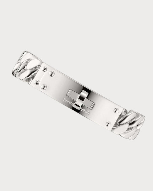 HERMES Kelly Gourmette Bracelet Large Model | 爱马仕 手链 (银色)