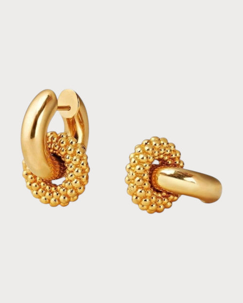 LORO PIANA Bubble Double Hoop Earrings | 诺悠翩雅 耳环 (金色) - LONDONKELLY 英国名牌代购