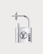 LOUIS VUITTON Q16091 Silver Lockit Earring, Sterling Silver Black Lacquered | 路易威登 耳環 (銀色) - LONDONKELLY 英國名牌代購