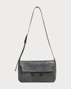 MARNI Black Crocodile Print Leather Trunkaroo Handbag(Medium/Black) - LONDONKELLY 英國名牌代購