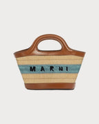 MARNI Raffia Effect and Blue Crochet Tropicalia Micro Bag | 瑪尼 草編袋 (啡色) - LondonKelly 英國名牌代購