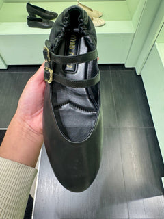 MIU MIU Double-Strap Leather Ballet Flats(2 Colors) - LONDONKELLY 英國名牌代購