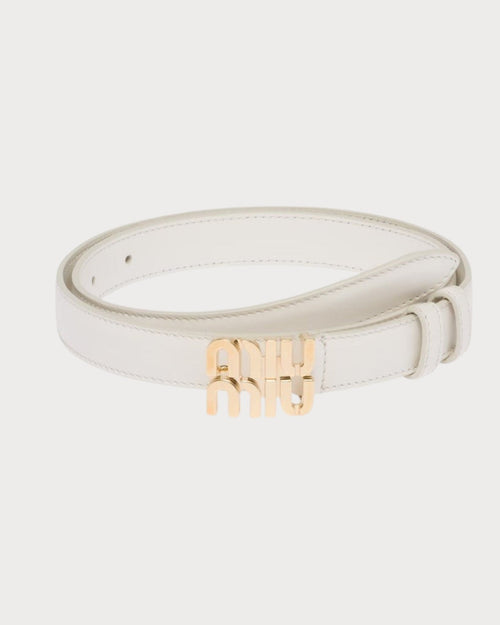 MIU MIU Logo Leather Belt | 繆繆 皮帶 (2CM/多色) - LONDONKELLY 英國名牌代購