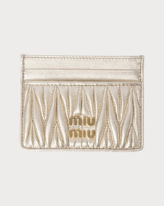 MIU MIU Matelasse Nappa Leather Card Holder | 繆繆 卡套 (多色) - LONDONKELLY 英國名牌代購