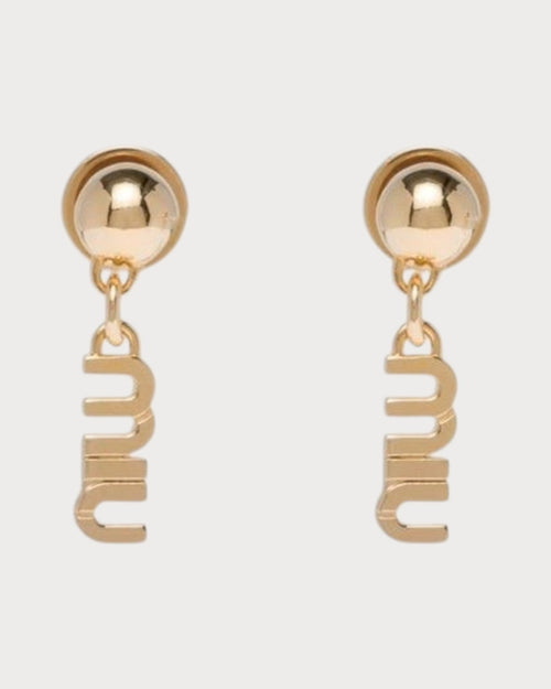 MIU MIU Metal Earrings | 繆繆 耳環 (金色) - LONDONKELLY 英國名牌代購