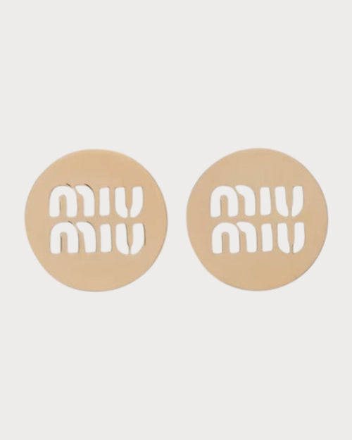 MIU MIU Miu Logo Earrings | 缪缪 耳环 (金色) - LONDONKELLY 英国名牌代购