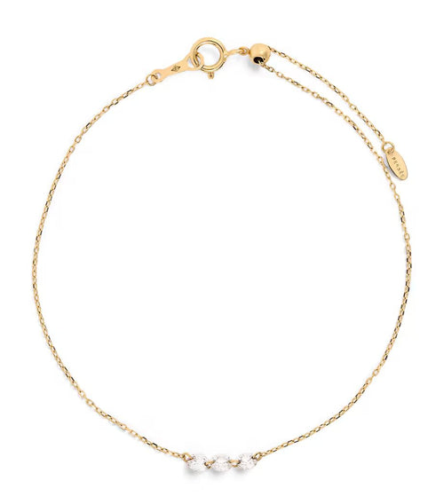 PERSEE Yellow Gold and Diamond Danae Bracelet | 黃金鑽石手鏈 (黃金) - LondonKelly 英國名牌代購