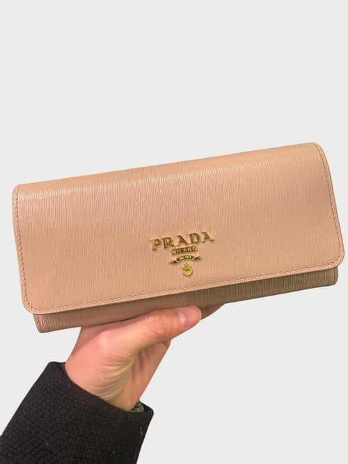 PRADA 1MH132 Long Wallet Calfskin(Pink) - LONDONKELLY 英國名牌代購