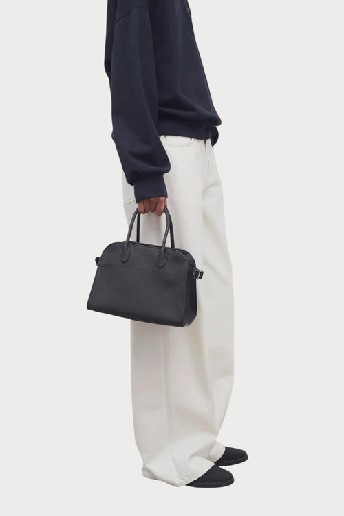 THE ROW Soft Margaux 10 Bag in Leather | 手袋 (黑色) - LONDONKELLY 英國名牌代購