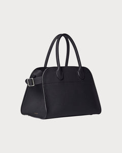 THE ROW Soft Margaux 10 Bag in Leather | 手袋 (黑色) - LondonKelly 英國名牌代購