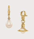 VIVIENNE WESTWOOD Claude Small Mismatched Drop Earrings | 西太后 耳环 (金色) - LONDONKELLY 英国名牌代购