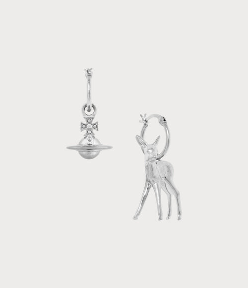 VIVIENNE WESTWOOD Monette Small Platinum Earrings | 西太后 耳環 (銀色) - LONDONKELLY 英國名牌代購