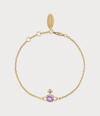 VIVIENNE WESTWOOD Reina Small Bracelet | 西太后 手鏈 (金色/紫色) - LONDONKELLY 英國名牌代購