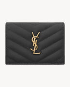 YSL SAINT LAURENT Cassandre Matelasse Flap Card Case In Grain Leather | 圣罗兰 银包 (多色) - LONDONKELLY 英国名牌代购