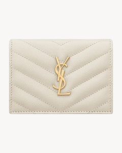 YSL SAINT LAURENT Cassandre Matelasse Flap Card Case In Grain Leather | 圣罗兰 银包 (多色) - LONDONKELLY 英国名牌代购