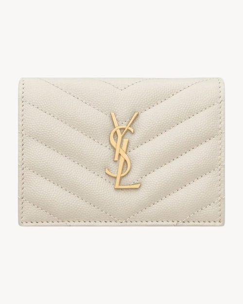 YSL SAINT LAURENT Cassandre Matelasse Flap Card Case In Grain Leather | 圣罗兰 银包 (多色) - LONDONKELLY 英国名牌代购