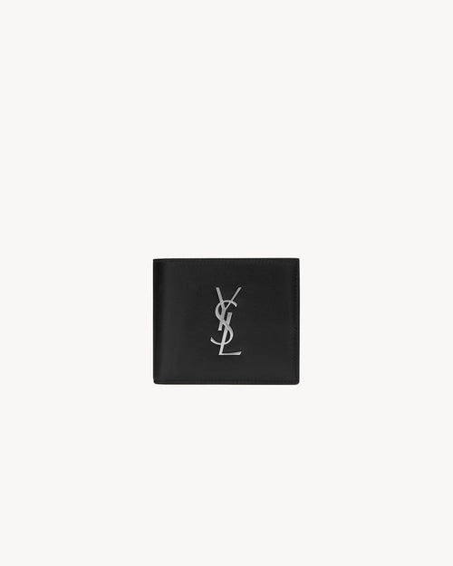 YSL SAINT LAURENT Men's Cassandre East/West Wallet In Smooth Leather | 聖羅蘭 男仕銀包 (黑色) - LONDONKELLY 英國名牌代購