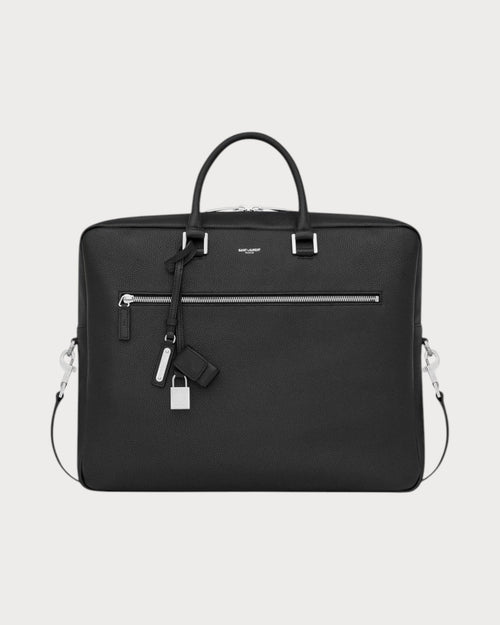 YSL SAINT LAURENT Men's Sac De Jour Large Briefcase | 聖羅蘭 男仕公事包 (黑色) - LONDONKELLY 英國名牌代購
