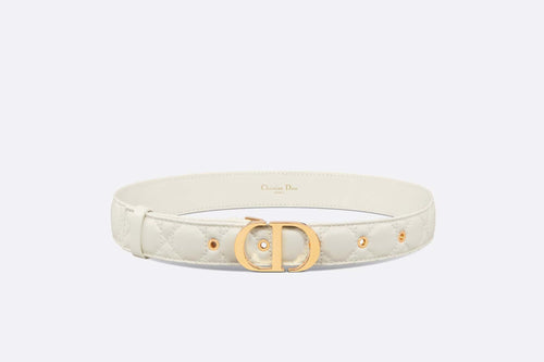 CHRISTIAN DIOR 30 Montaigne Belt | 迪奧 30蒙田皮帶 (30mm/白色) - LondonKelly 英國名牌代購
