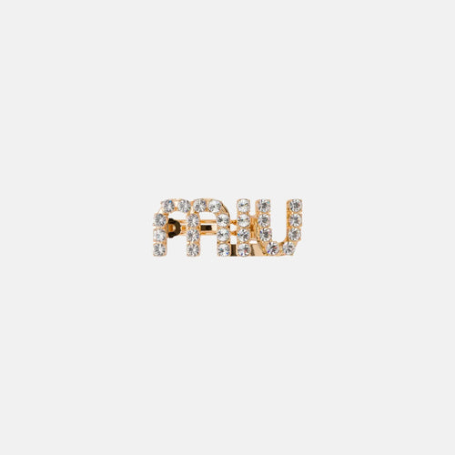 MIU MIU Hair Clip with Crystals | 繆繆 髮夾 (GOLD)