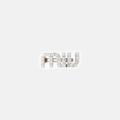 MIU MIU Hair Clip with Crystals | 繆繆 髮夾 (STEEL)
