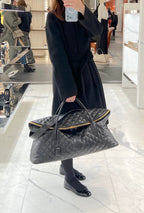 YSL SAINT LAURENT ES Giant Quilted Leather Travel Bag | 圣罗兰 旅行袋 (黑色)